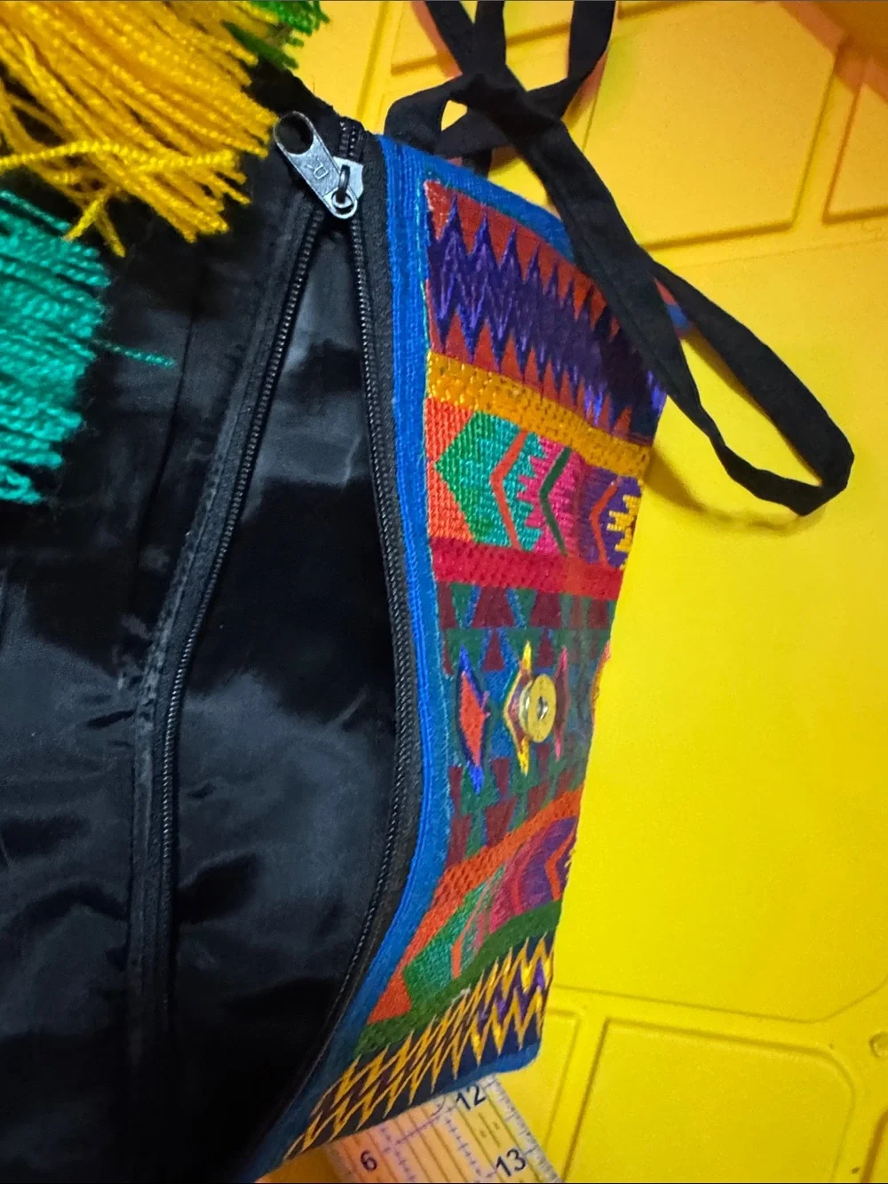 Bohemian Multicolor Tassel Envelope Shoulder Bag